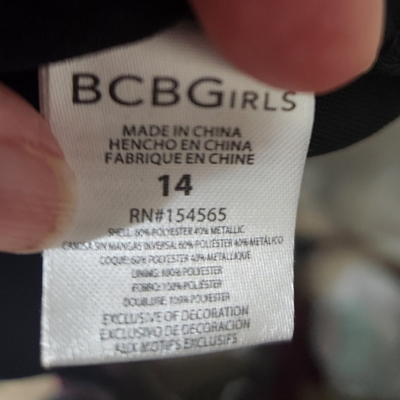 BCBG Girls Dress Highlight Black, Size 14 - Picture 4 of 4